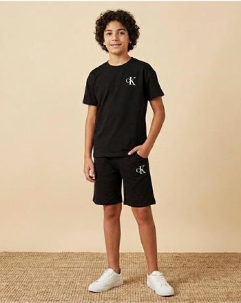 CK SİYAH 5/14 YAŞ ARASI ŞORT TAKIM