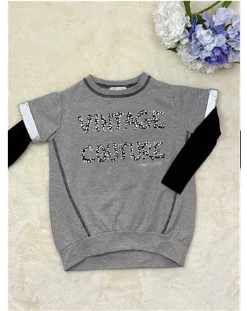 İthal taşlı tunik sweat (4/14 YAŞ ARASI)