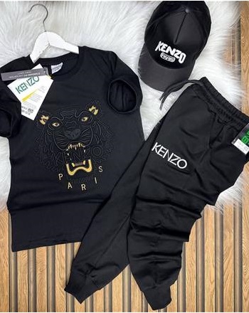 KENZO SİYAH NAKIŞLI 1/16 YAŞ TAKIM (Büyük tercih edebilirsiniz)