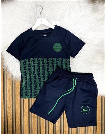 LACOSTE MONOGRAM LACİ 4/14 YAŞ ARASI ŞORT TAKIM 