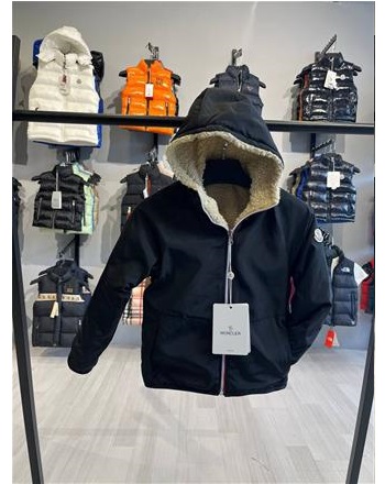 MONCHLER ÇİFT TARAFLI SU GEÇİRMEZ SİYAH CEKET(2/14 YAŞ ARASI)