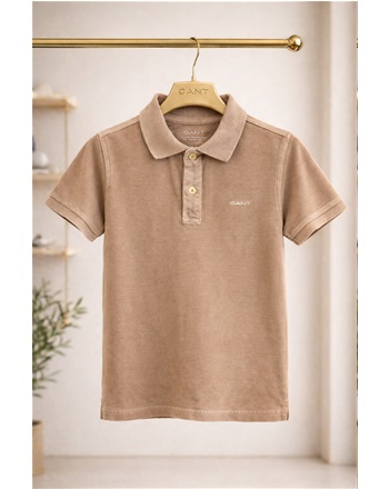 ORJİNAL GANT BEJ UNİSEX POLO YAKA TİŞÖRT