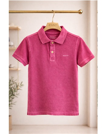 ORJİNAL GANT PEMBE UNISEX POLO YAKA TİŞÖRT