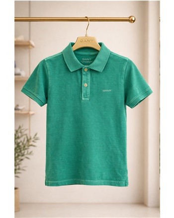 ORJİNAL GANT YEŞİL UNISEX POLO YAKA TİŞÖRT 