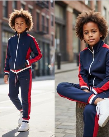 TOMMY UNİSEX KIRMIZI-LACİ EŞOFMAN TAKIMI