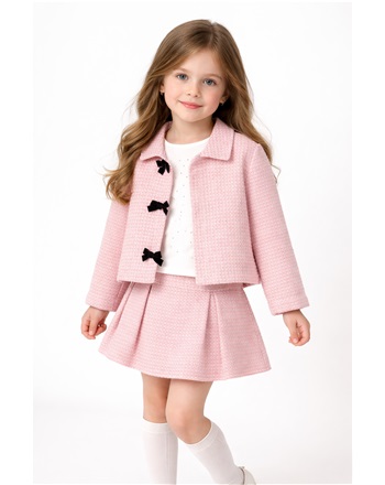 TÜVİT 3 LÜ ŞORT ETEKLİ PEMBE TAKIM