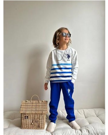 US POLO ŞARDONLU MAVİ TAKIM(5/14 yaş arası)